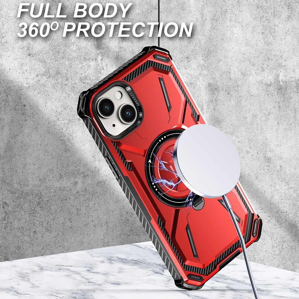Magnetický kryt na telefon pro iPhone 13 PC TPU Ring Kickstand Kryt na telefon kompatibilní s MagSafe Magnetický kryt na telefon pro iPhone 13 PC TPU Ring Kickstand Kryt na telefon kompatibilní s MagSafe
